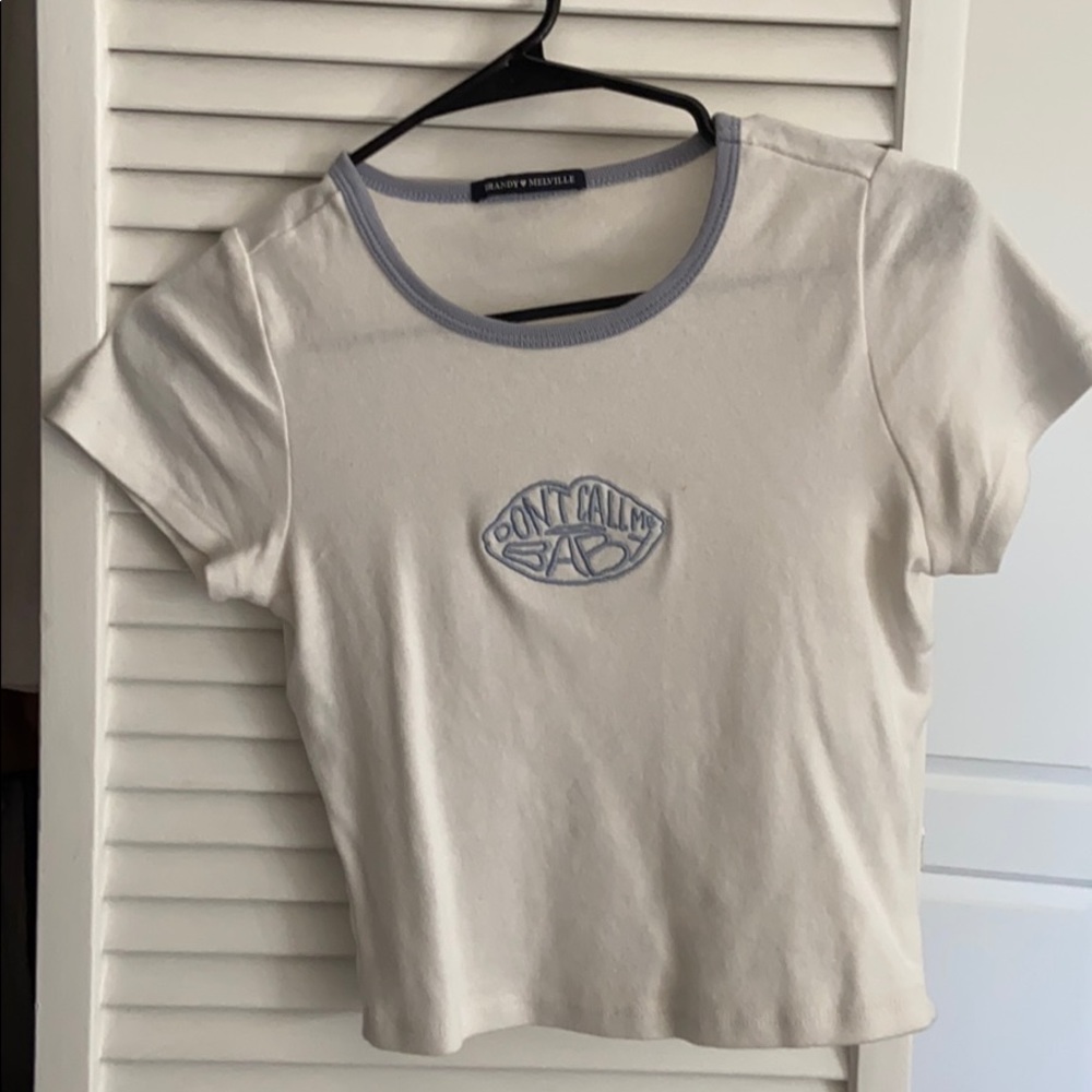 brandy melville dont call me baby crop top
